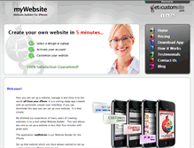 Tablet Screenshot of mywebsite.getacustomsite.com